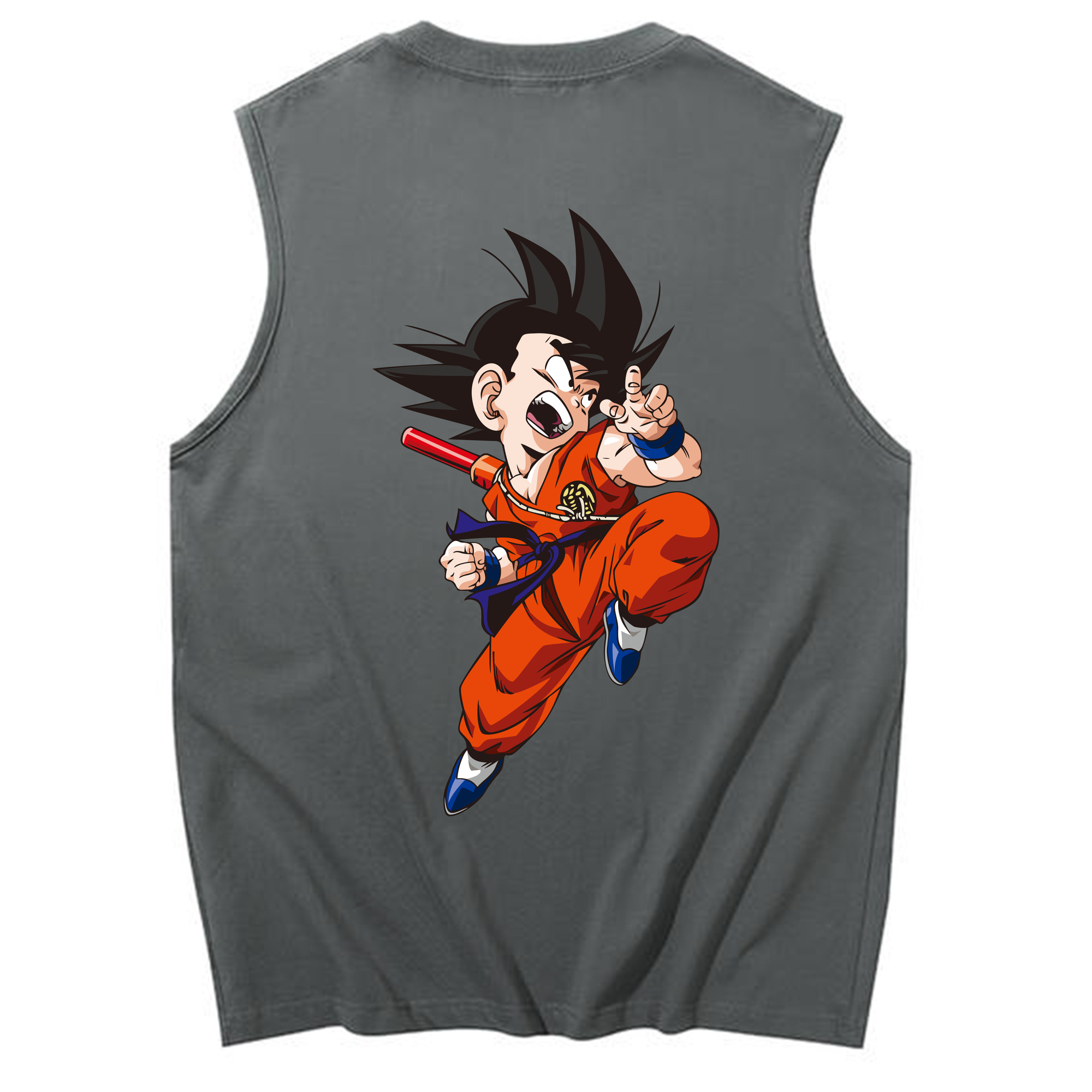 （画像用） ドラゴンボール 孫悟空（そん ごくう）Son Goku カカロット DRAGON BALL Kakarotto コットン100％タンクトップ（背面プリント）